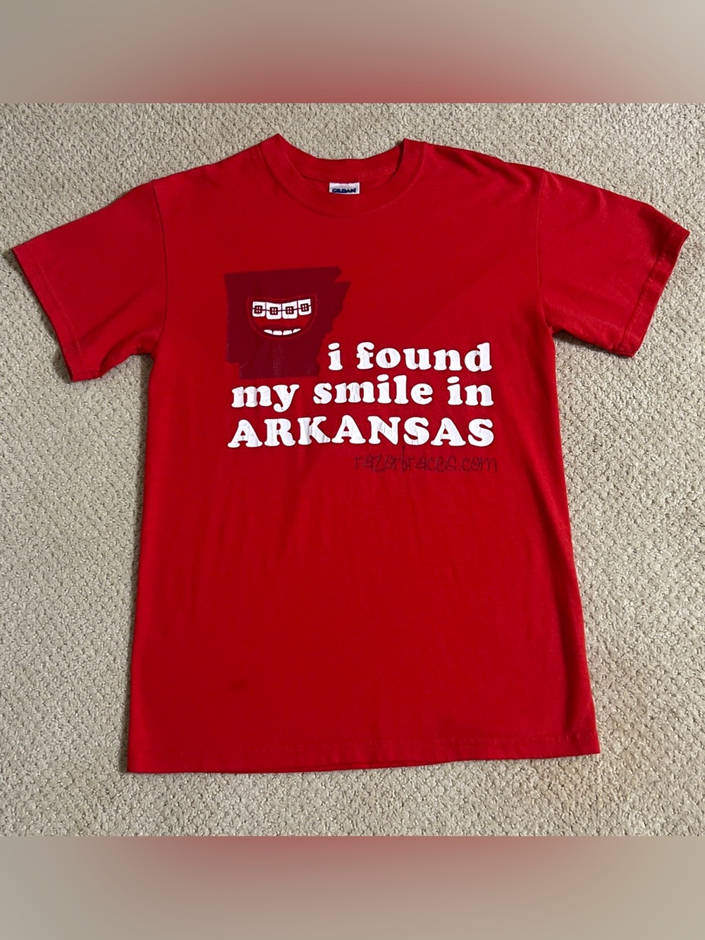 Vintage Arkansas Tourism “I Found My Smile in Arkansas” Graphic Tee Small